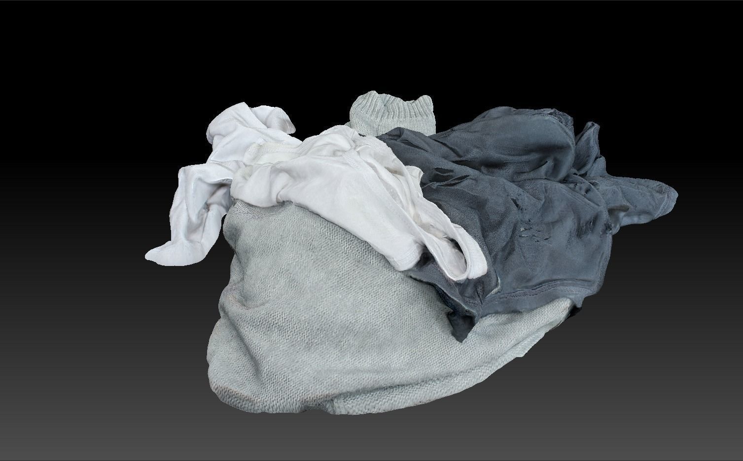 Pile of Cloths 6 Low-poly 3D model_7