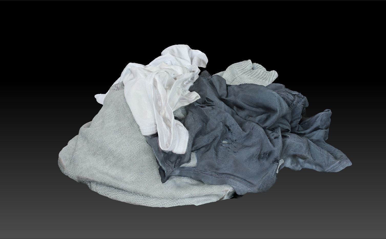 Pile of Cloths 6 Low-poly 3D model_8