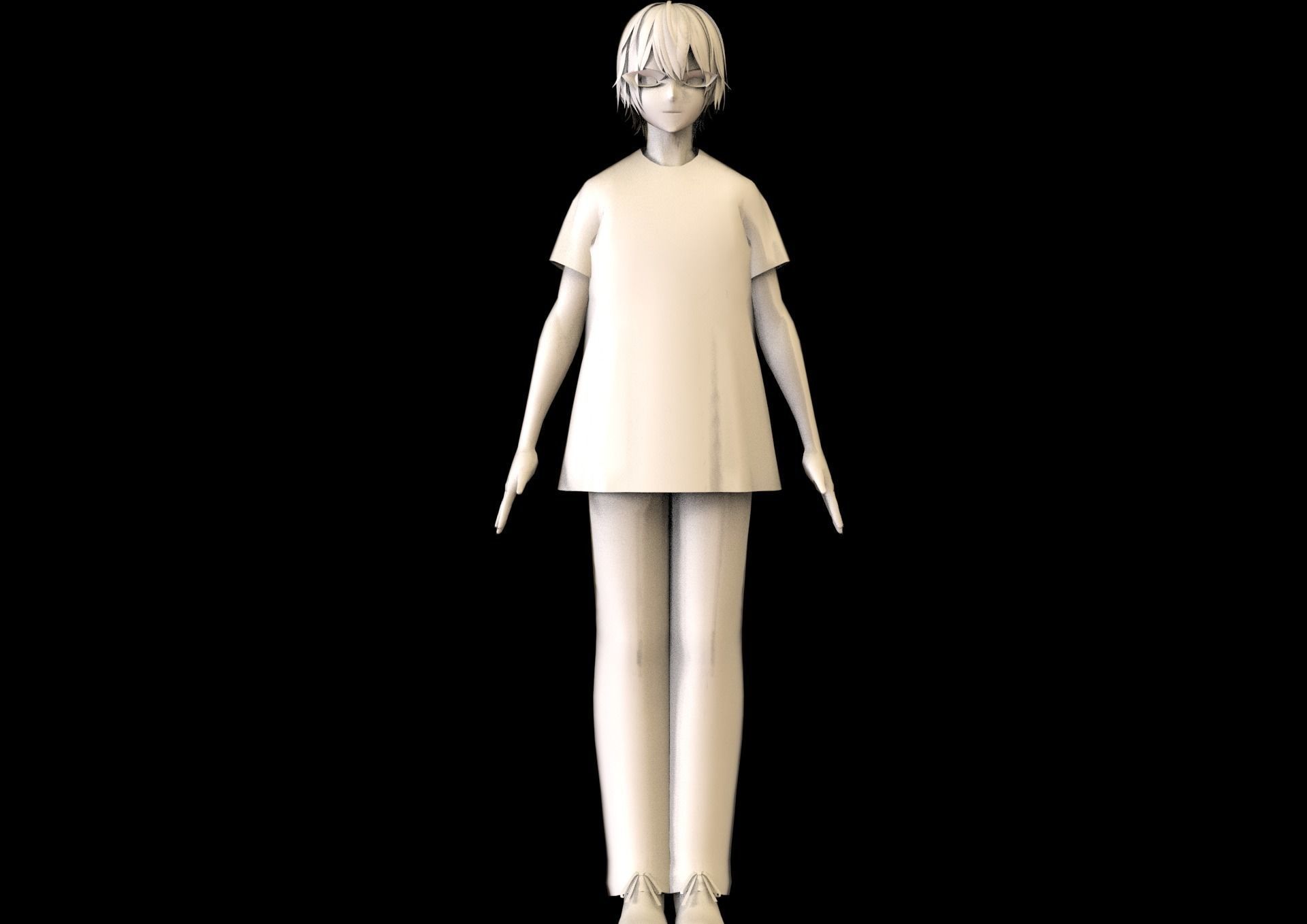 game ready Low Poly Anime Character 28 Low-poly 3D model_6
