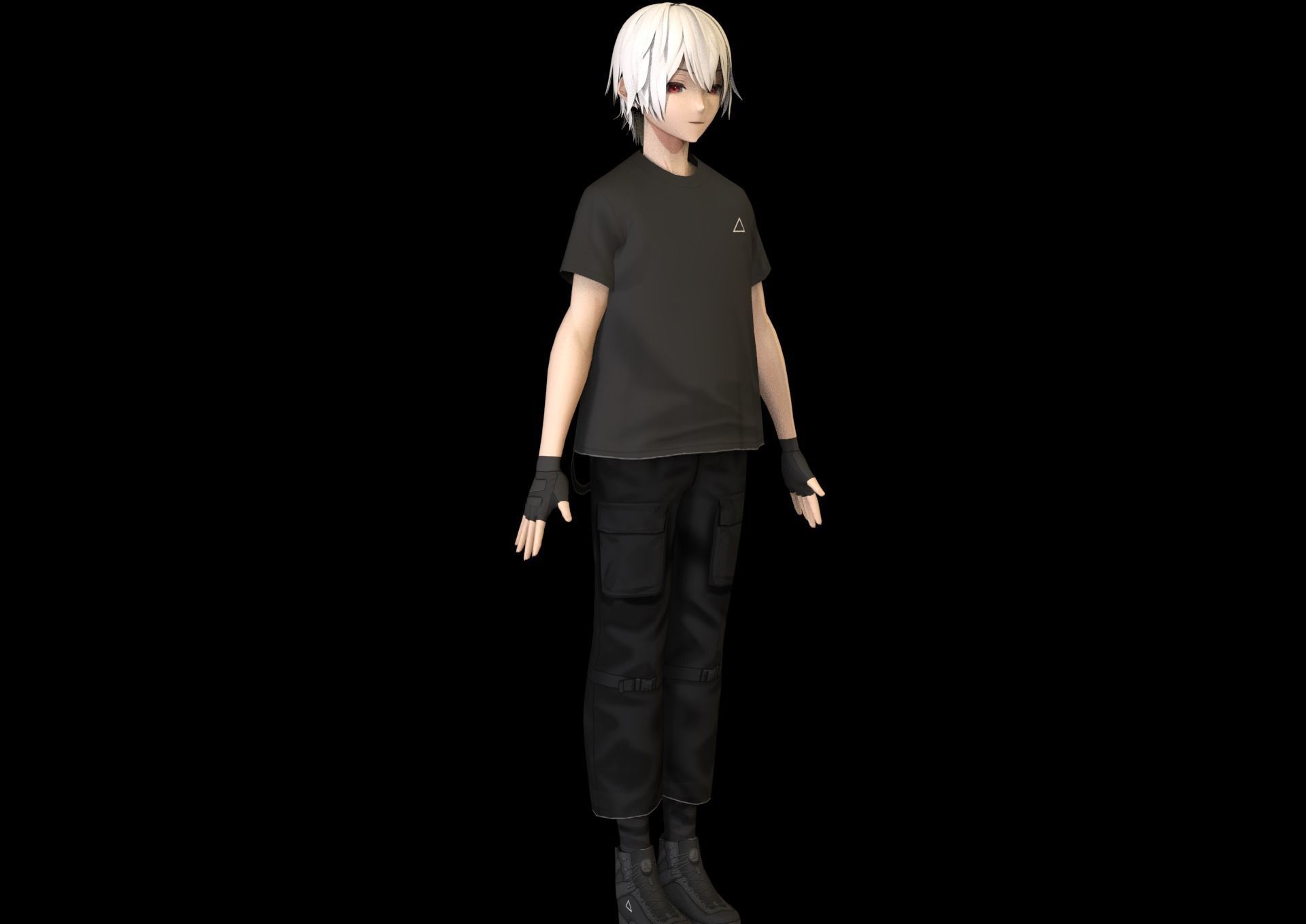 game ready Low Poly Anime Character 28 Low-poly 3D model_2