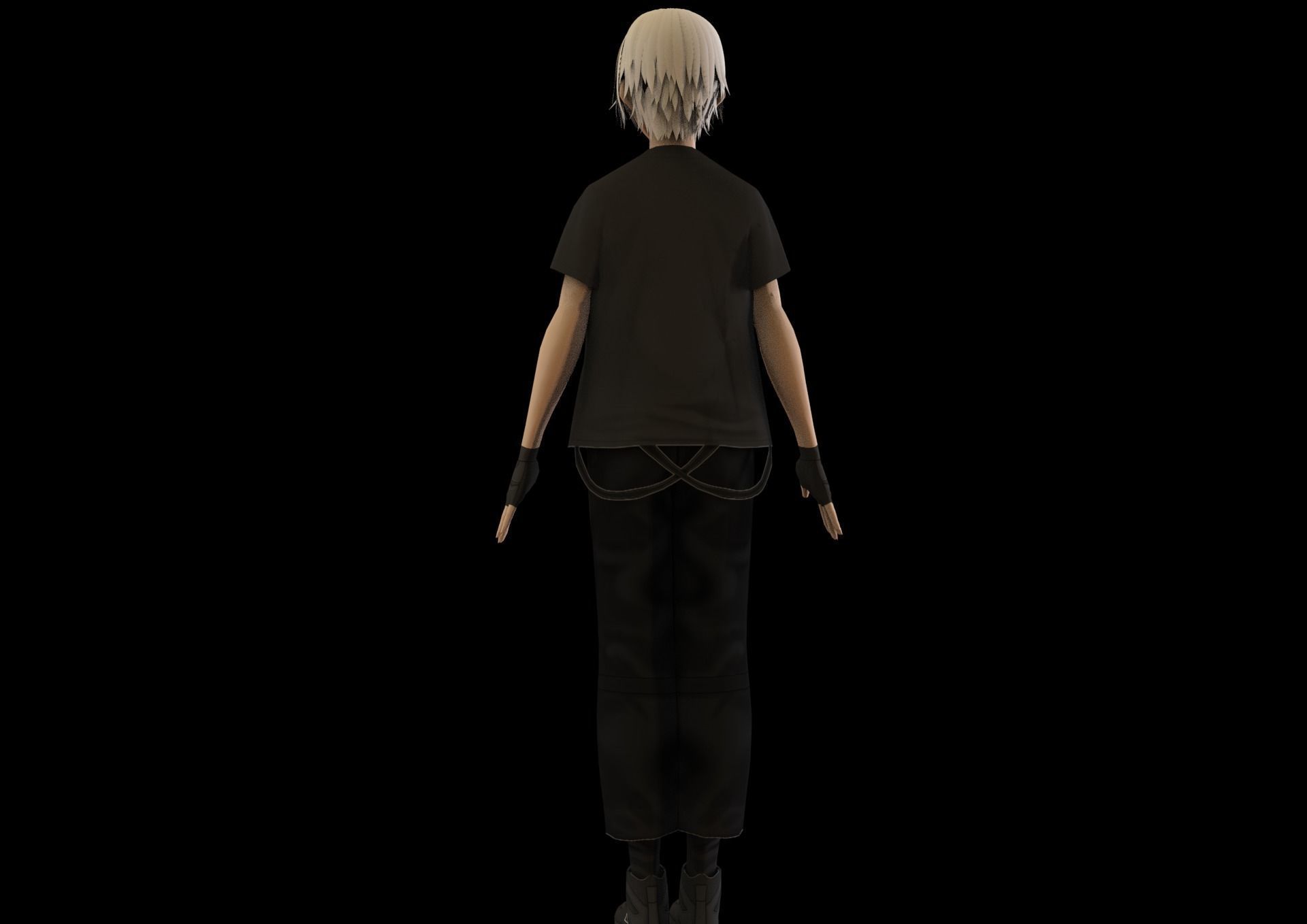 game ready Low Poly Anime Character 28 Low-poly 3D model_4