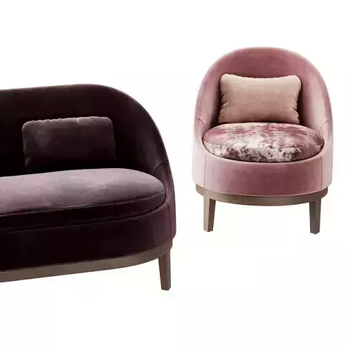 Piet Boon Collection - Belle Loveseat and armchair 3D model Piet Boon Collection - Belle Loveseat and armchair 3D model