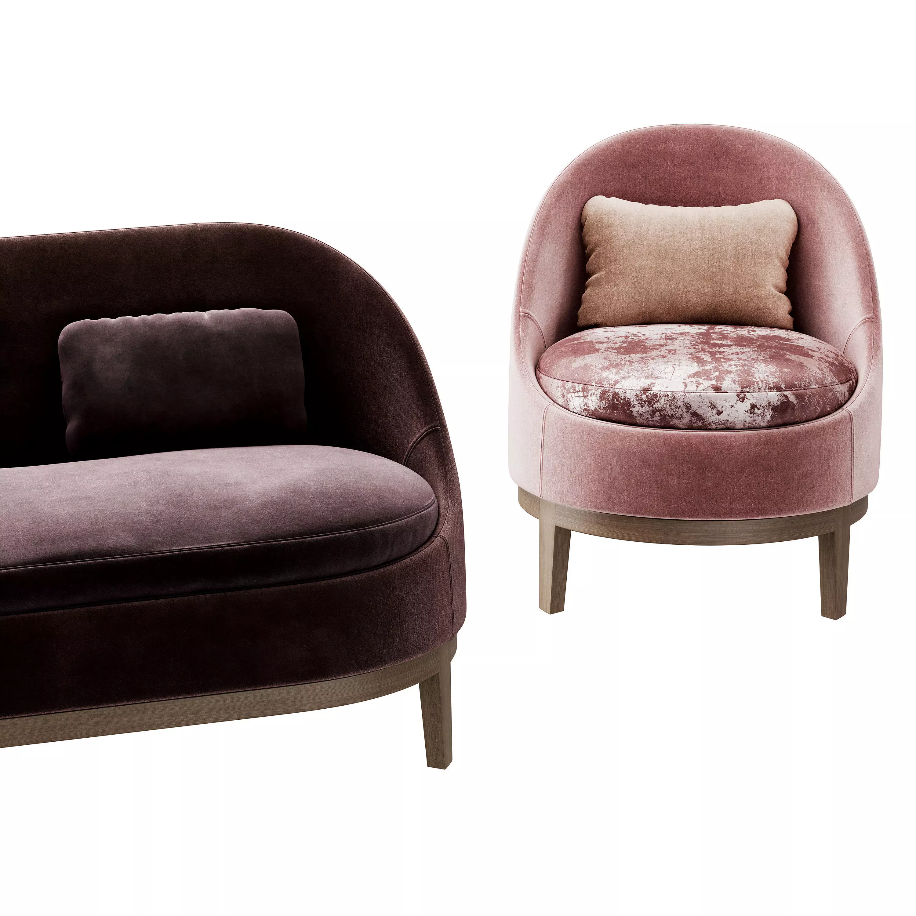 Piet Boon Collection - Belle Loveseat and armchair 3D model_0