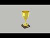 Gold Trophy  Low-poly 3D model_1