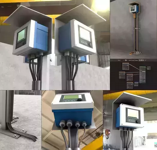 Control Panel Display Low-poly 3D model