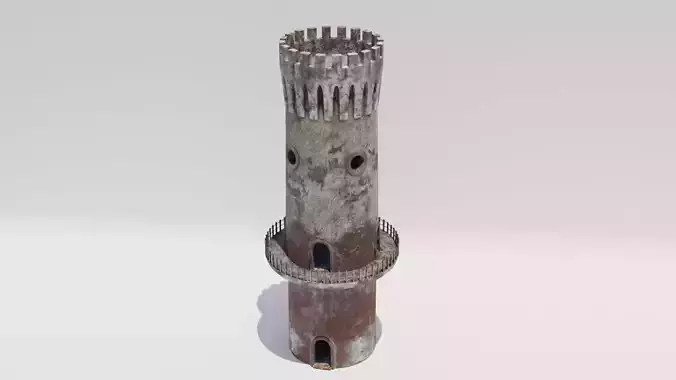 Tower 3D model old rusty