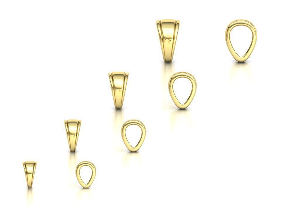 BAILS LOOP PACKAGE for Pendants Necklaces v6 3D print model_4