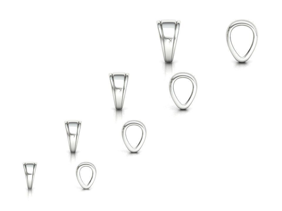 BAILS LOOP PACKAGE for Pendants Necklaces v6 3D print model_3