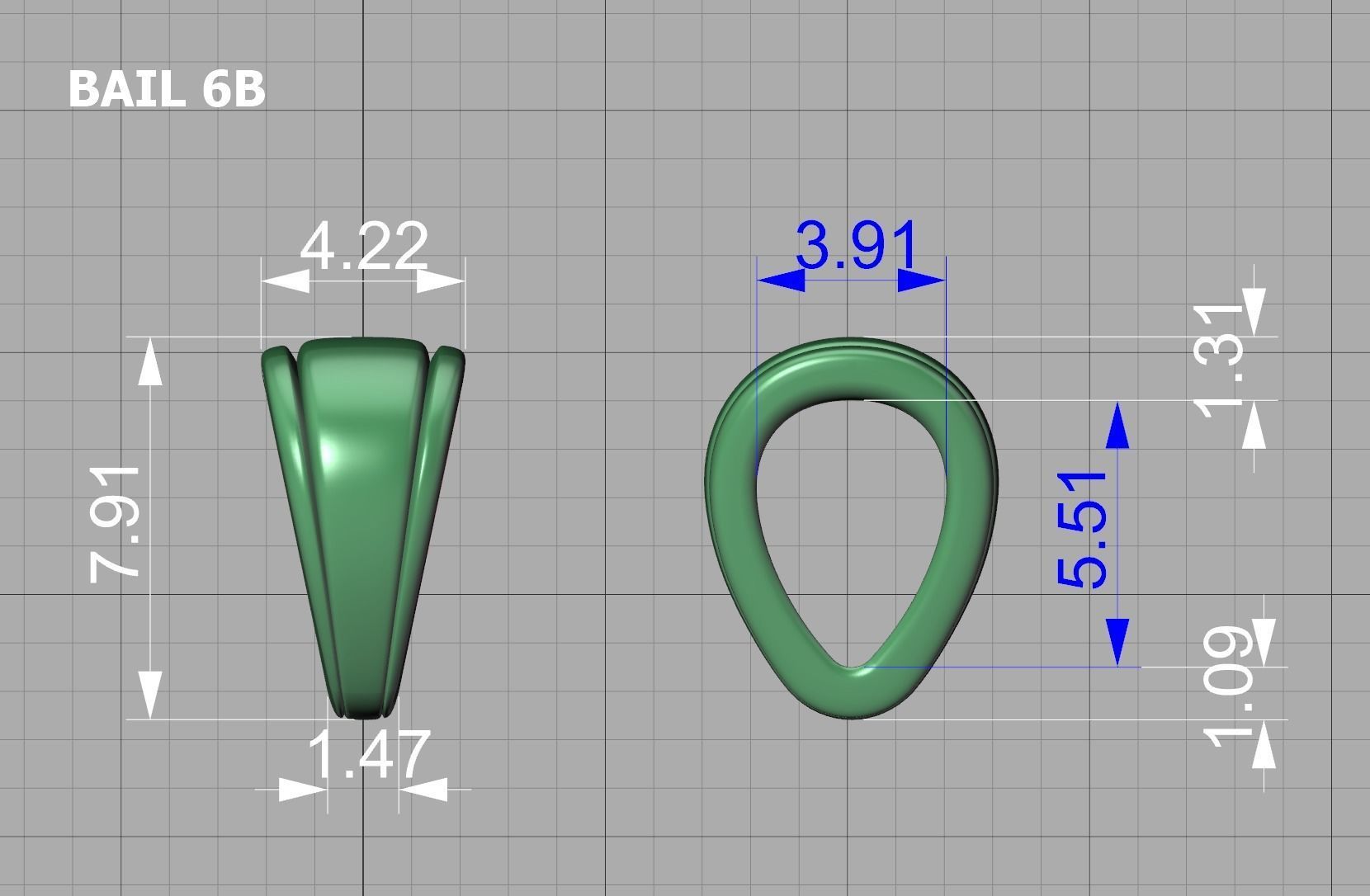 BAILS LOOP PACKAGE for Pendants Necklaces v6 3D print model_11