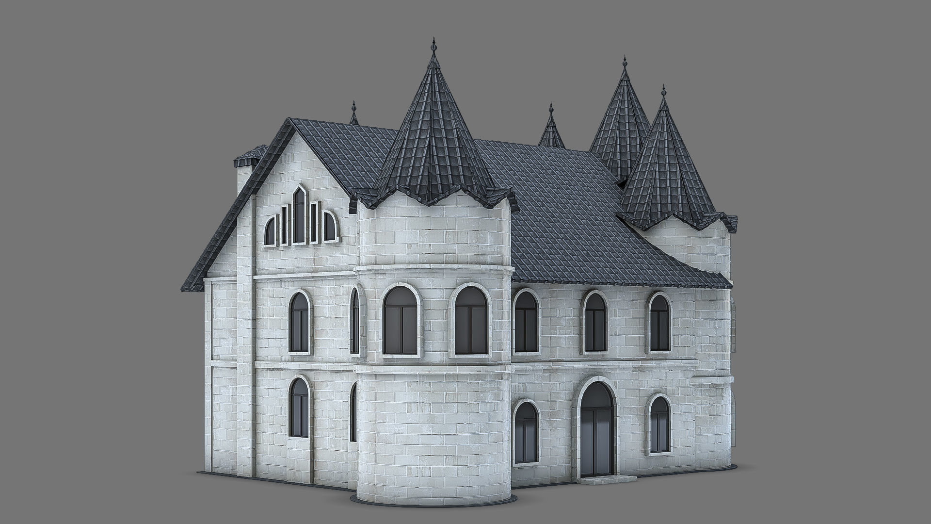 House castle 3D model_1