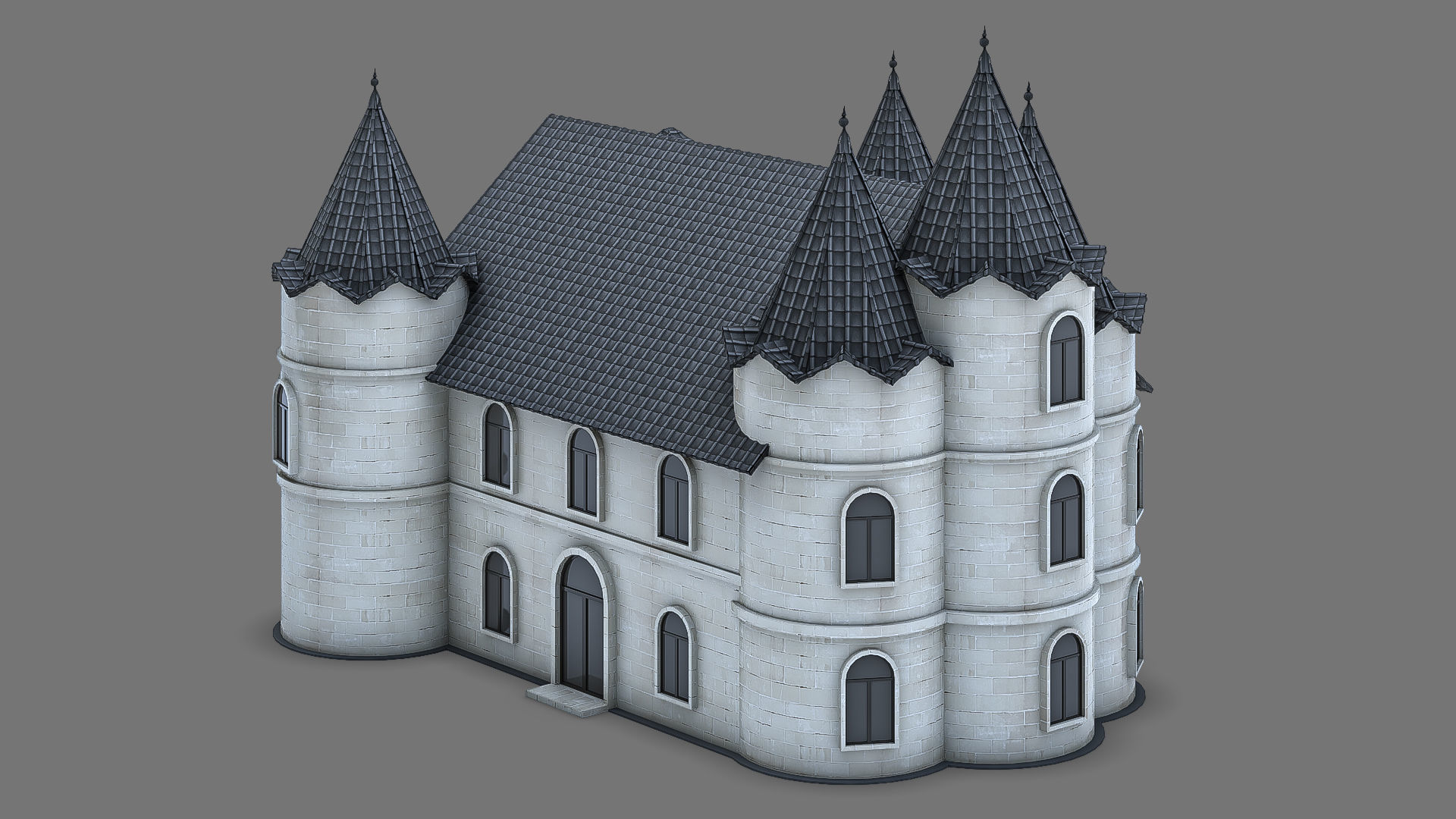 House castle 3D model_2