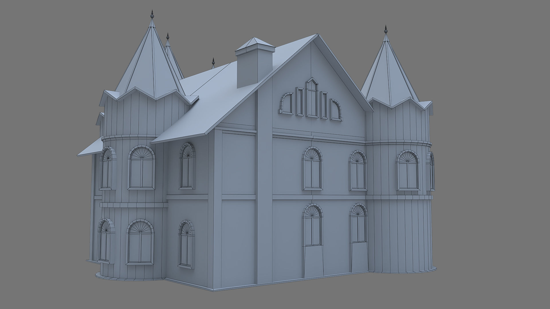 House castle 3D model_5