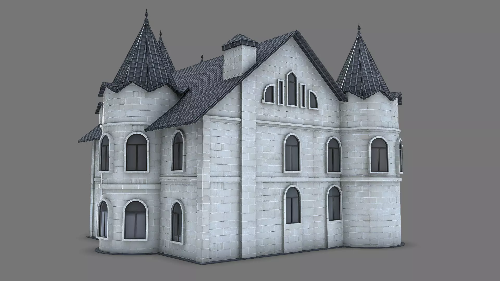 House castle 3D model_0