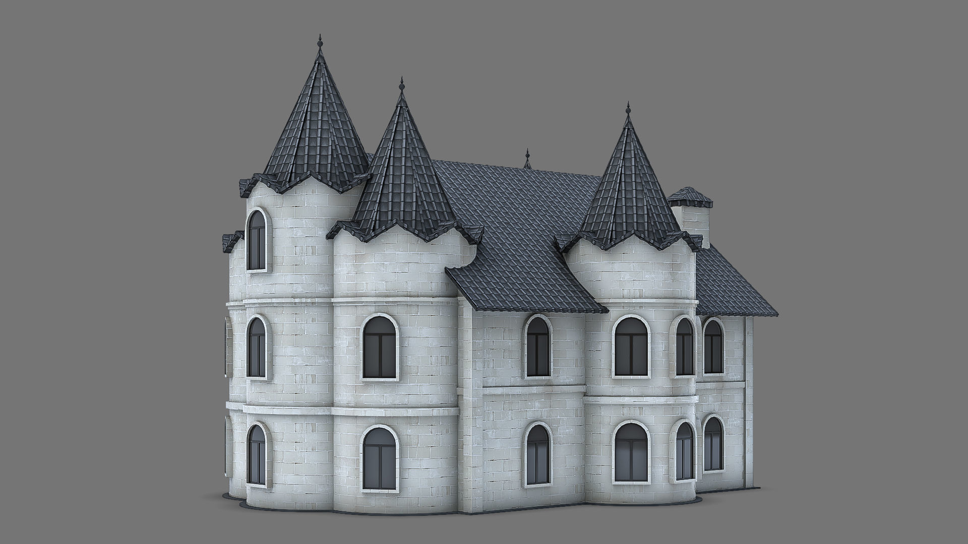 House castle 3D model_4