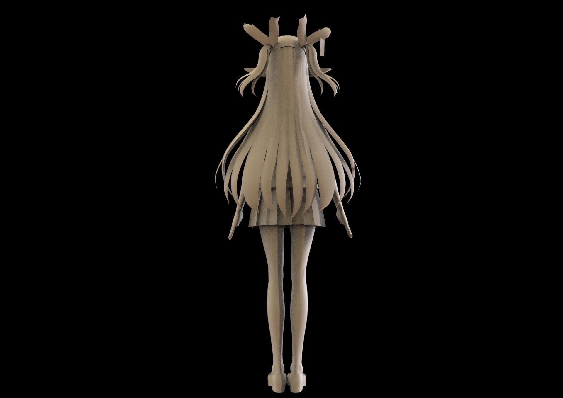 game ready Low Poly Anime Character 29 Low-poly 3D model_8