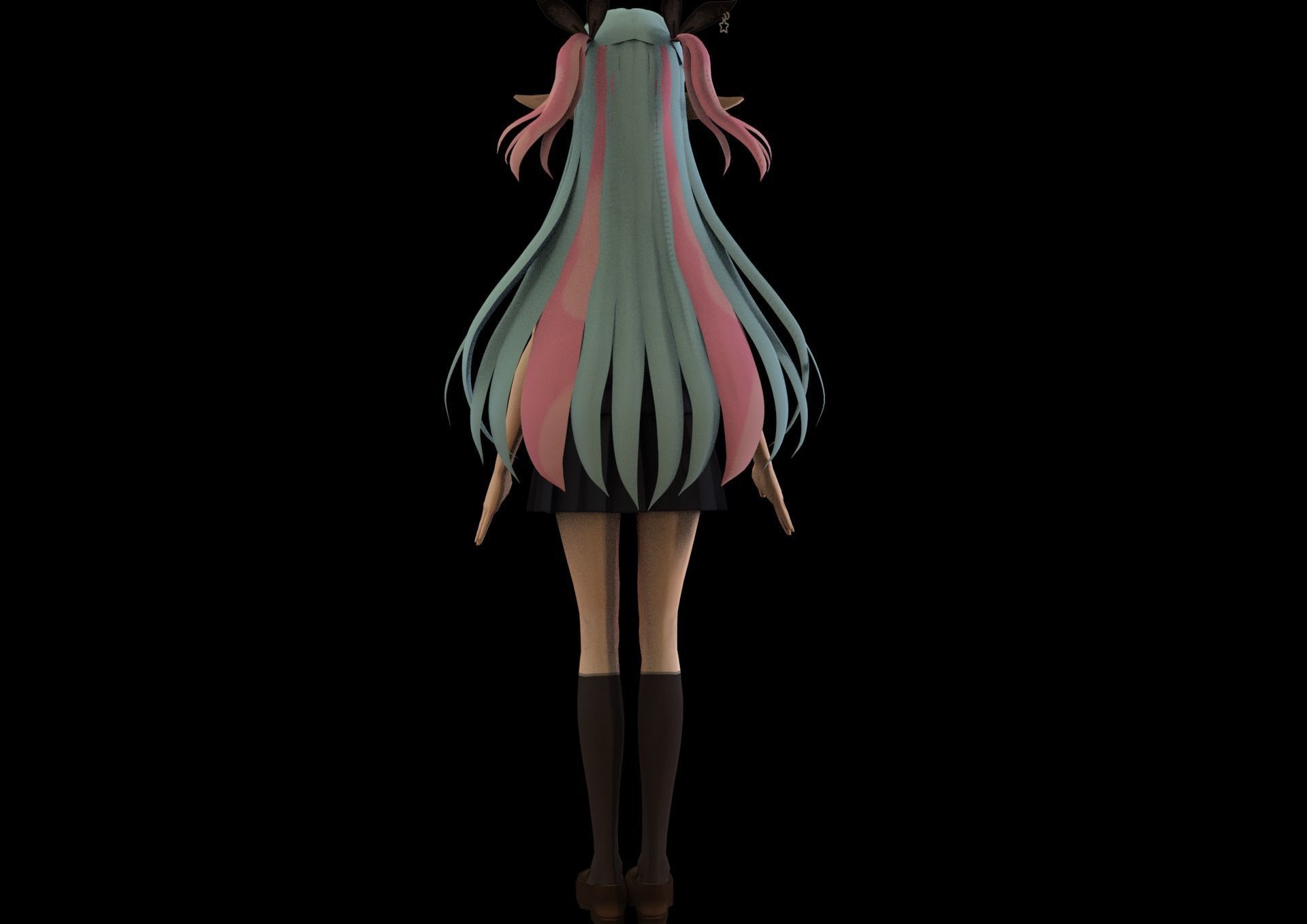 game ready Low Poly Anime Character 29 Low-poly 3D model_5