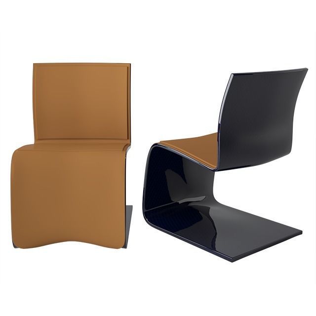 Bugatti  Icon Carbon fiber Desk and Chair Low-poly 3D model_2