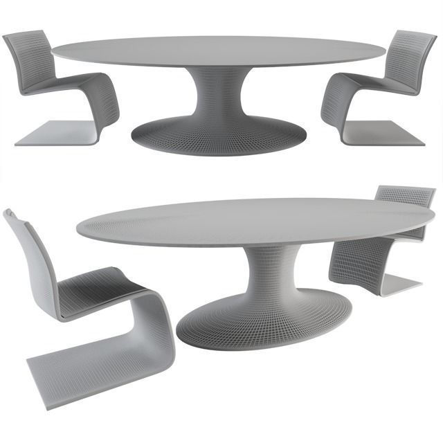 Bugatti  Icon Carbon fiber Desk and Chair Low-poly 3D model_5