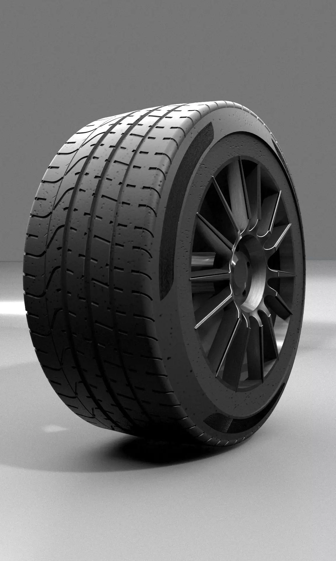 High-Detailed WHEEL inspired by PIRELLI P ZERO Free 3D model