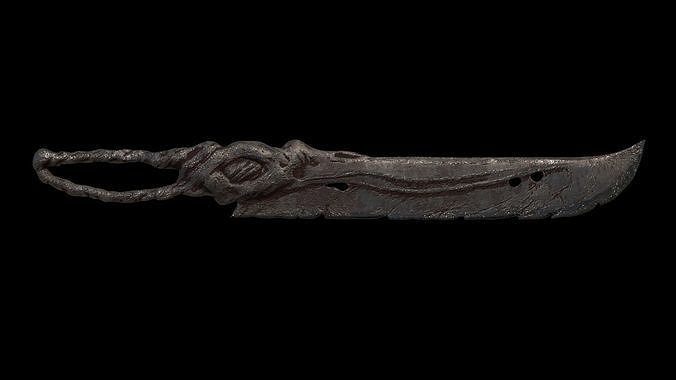 Old Weapon Sword02 Low-poly 3D model