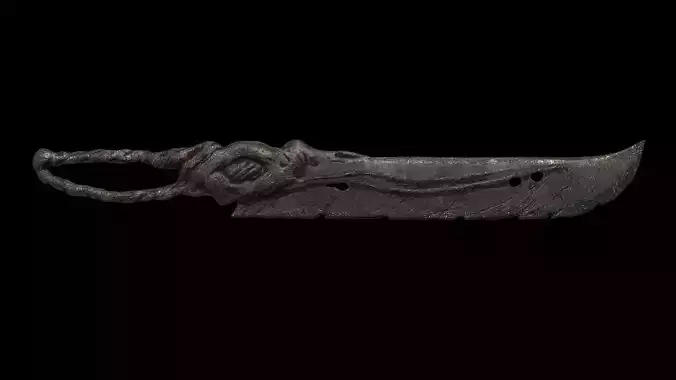 Old Weapon Sword02 Low-poly 3D model