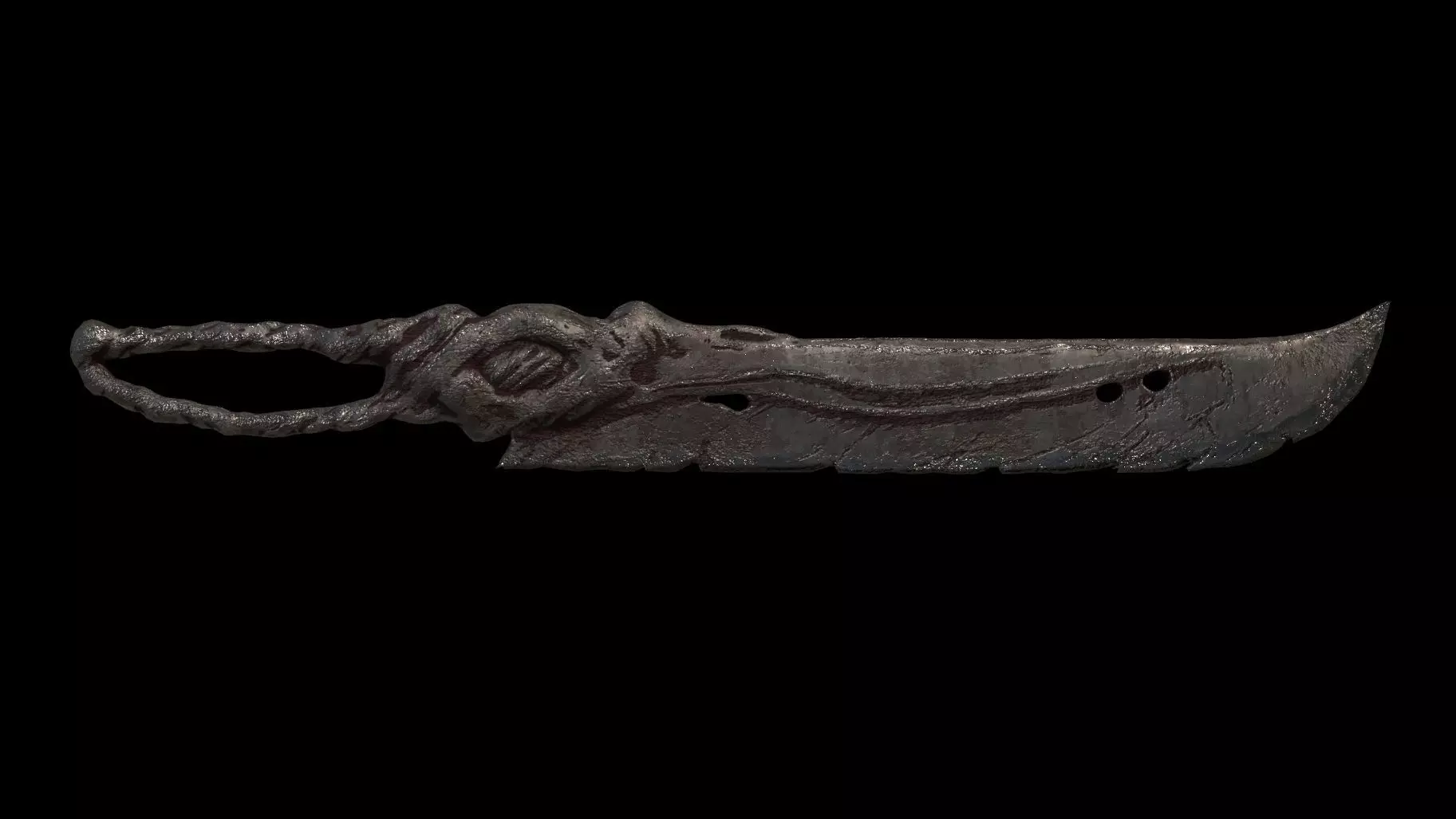 Old Weapon Sword02 Low-poly 3D model_0