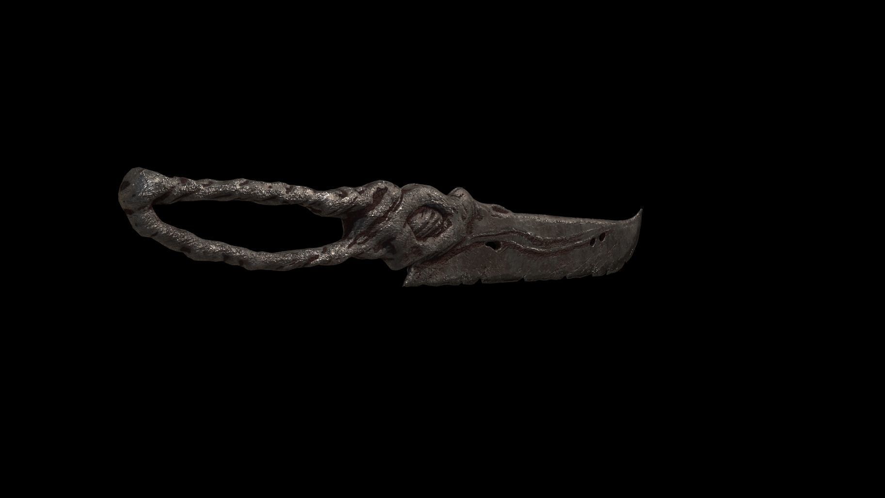 Old Weapon Sword02 Low-poly 3D model_1