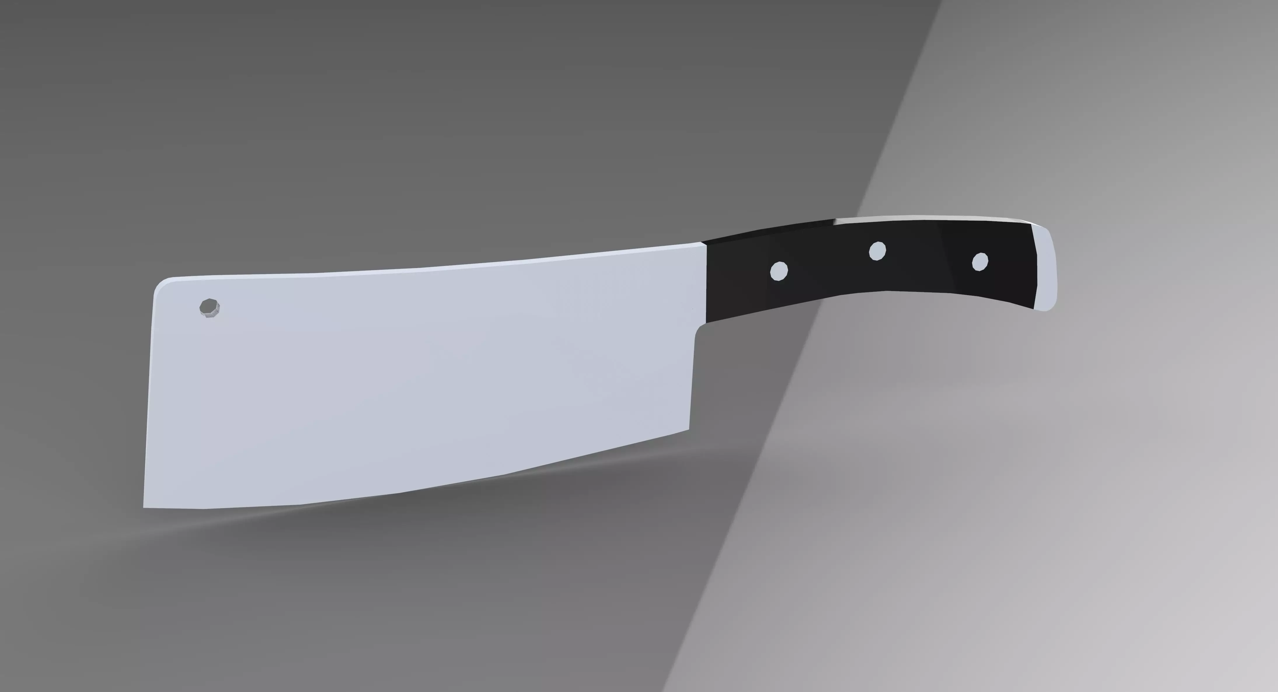Cleaver 3D model knife Low-poly 3D model_0