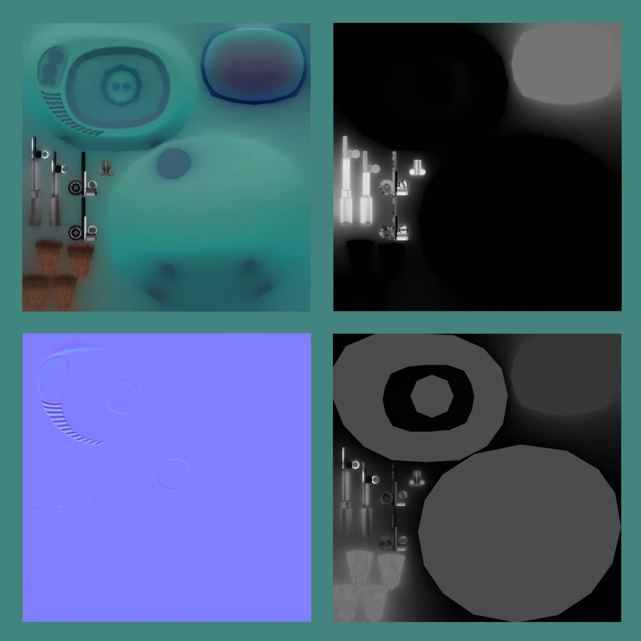 Retro TV Low-poly 3D model_12