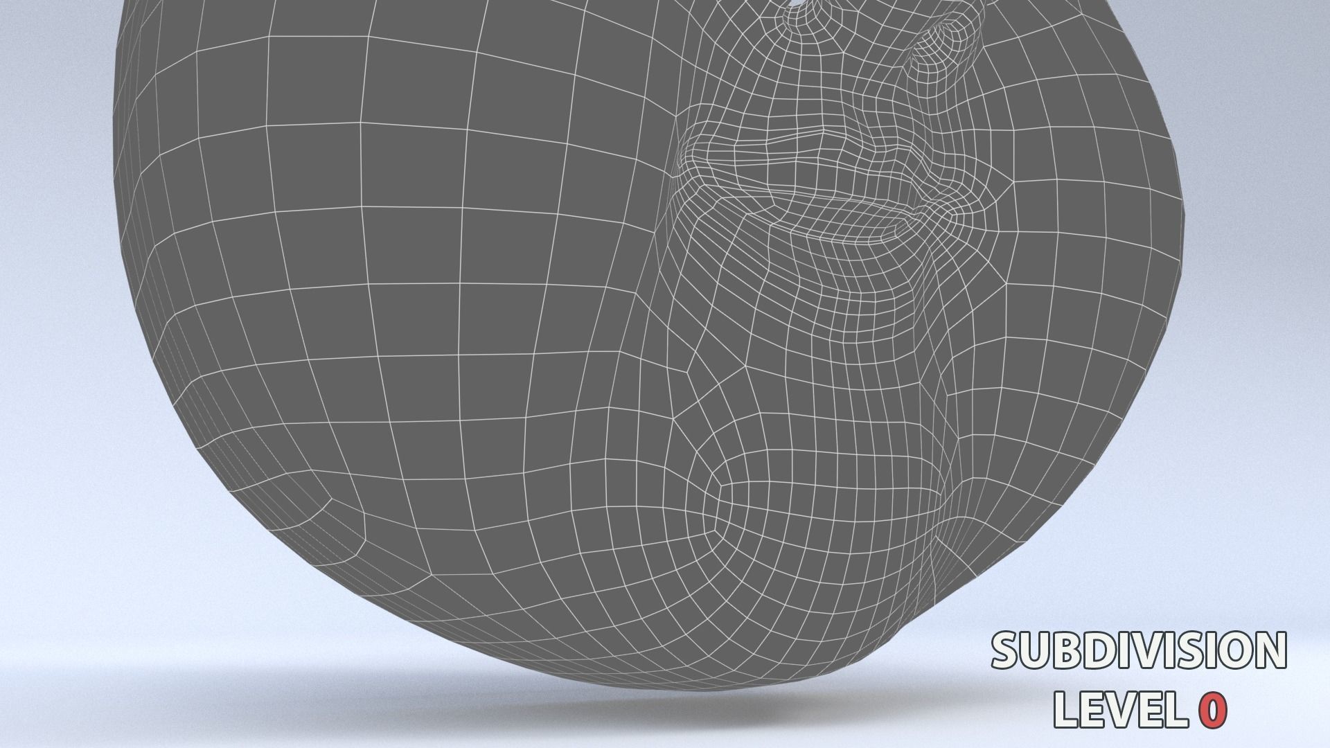 Japanese Okame - Otafuku Noh mask Low-poly 3D model_20