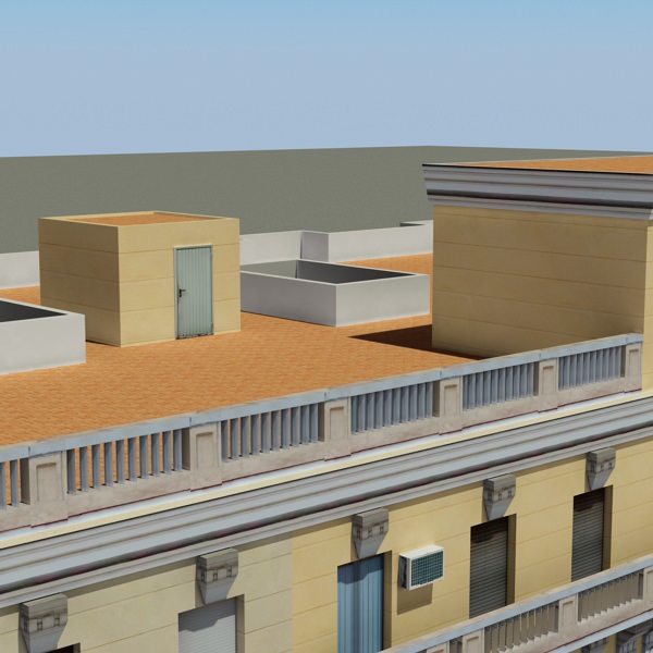 Building apartment - apartment Low-poly 3D model_7