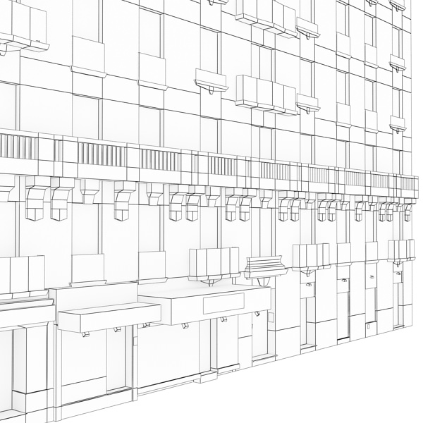 Building apartment - apartment Low-poly 3D model_16