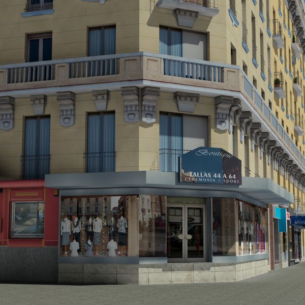 Building apartment - apartment Low-poly 3D model_5