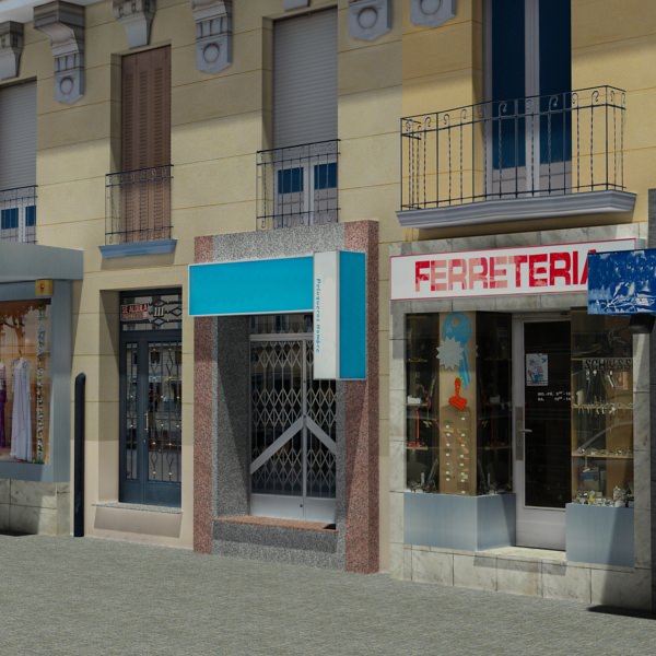 Building apartment - apartment Low-poly 3D model_4