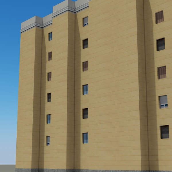 Building apartment - apartment Low-poly 3D model_10