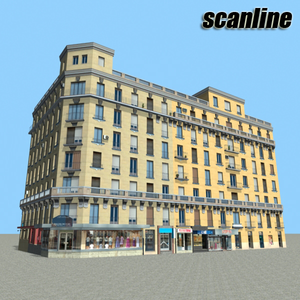 Building apartment - apartment Low-poly 3D model_11