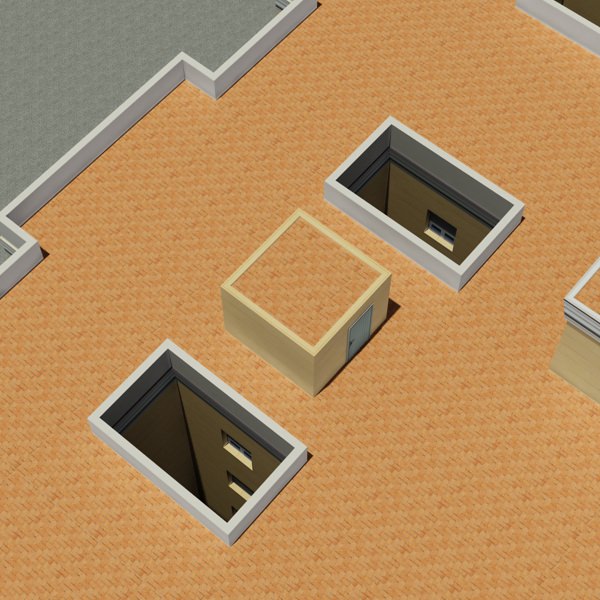 Building apartment - apartment Low-poly 3D model_9
