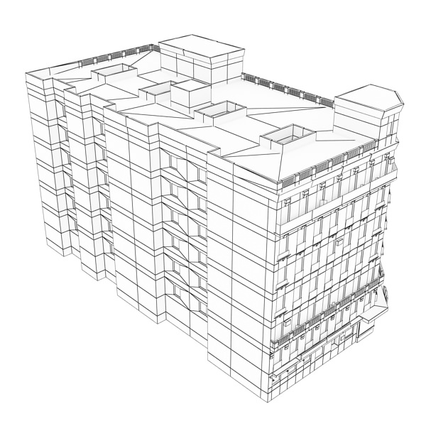 Building apartment - apartment Low-poly 3D model_15