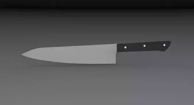 Kitchen Knife Low-poly 3D model