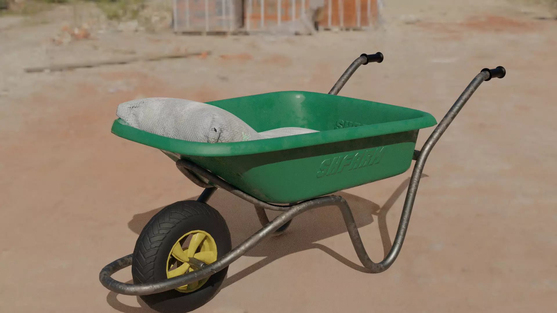 wheel barrow Free 3D model