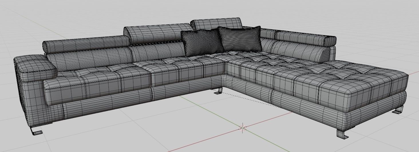 Sofa BARISO - L shaped 3D model_5