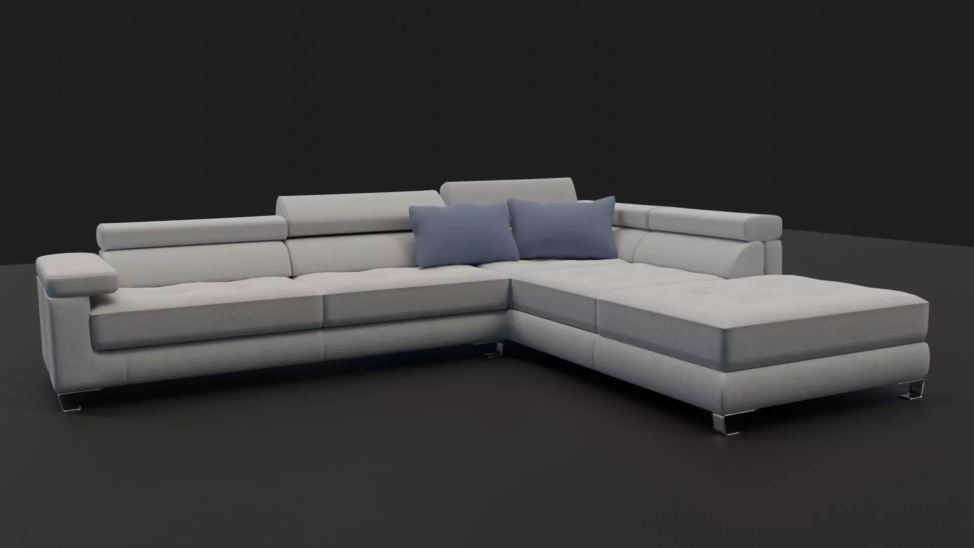 Sofa BARISO - L shaped 3D model_0