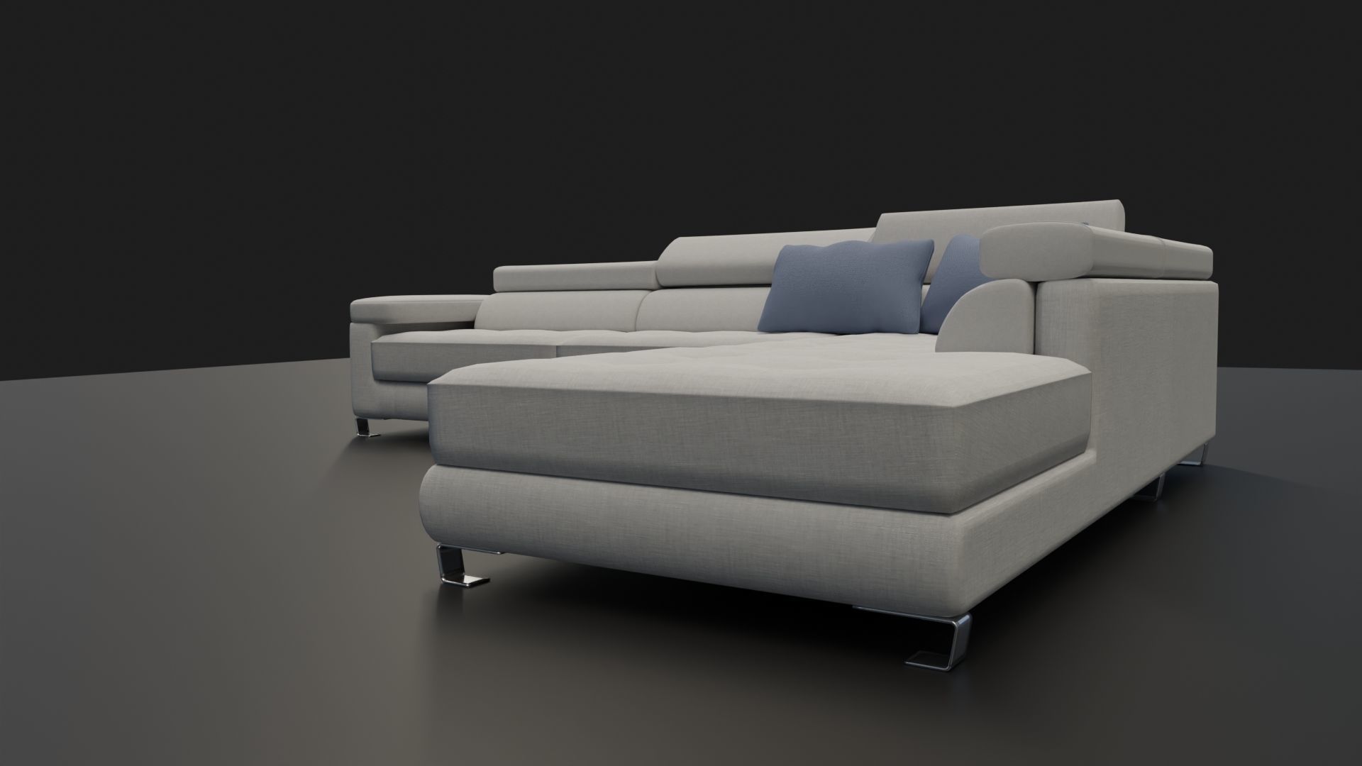 Sofa BARISO - L shaped 3D model_1