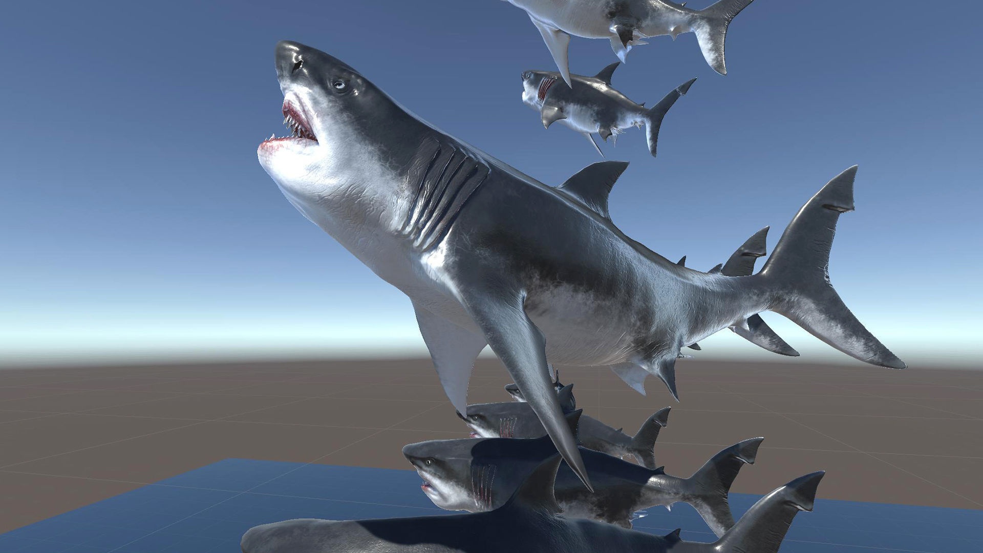 Dinosaur MEGALODON - Sea Monster Series 5 Low-poly 3D model_6