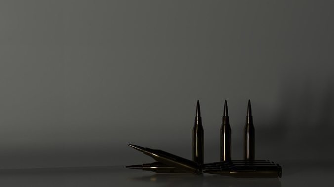 Some bullets for army Free low-poly 3D model