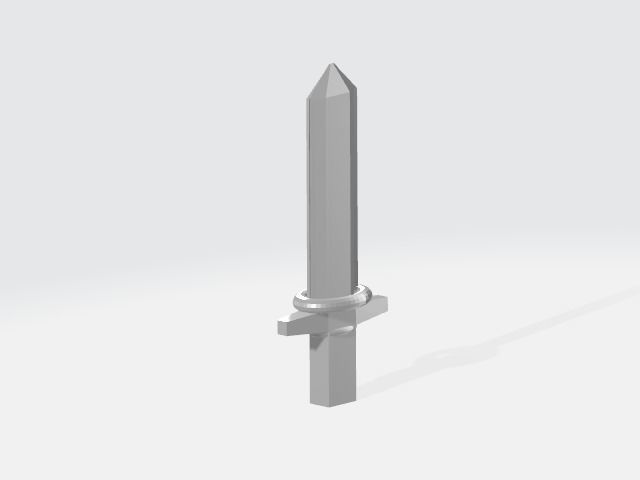 sword metal spike 3D model_1