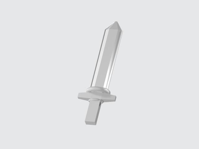 sword metal spike 3D model_2