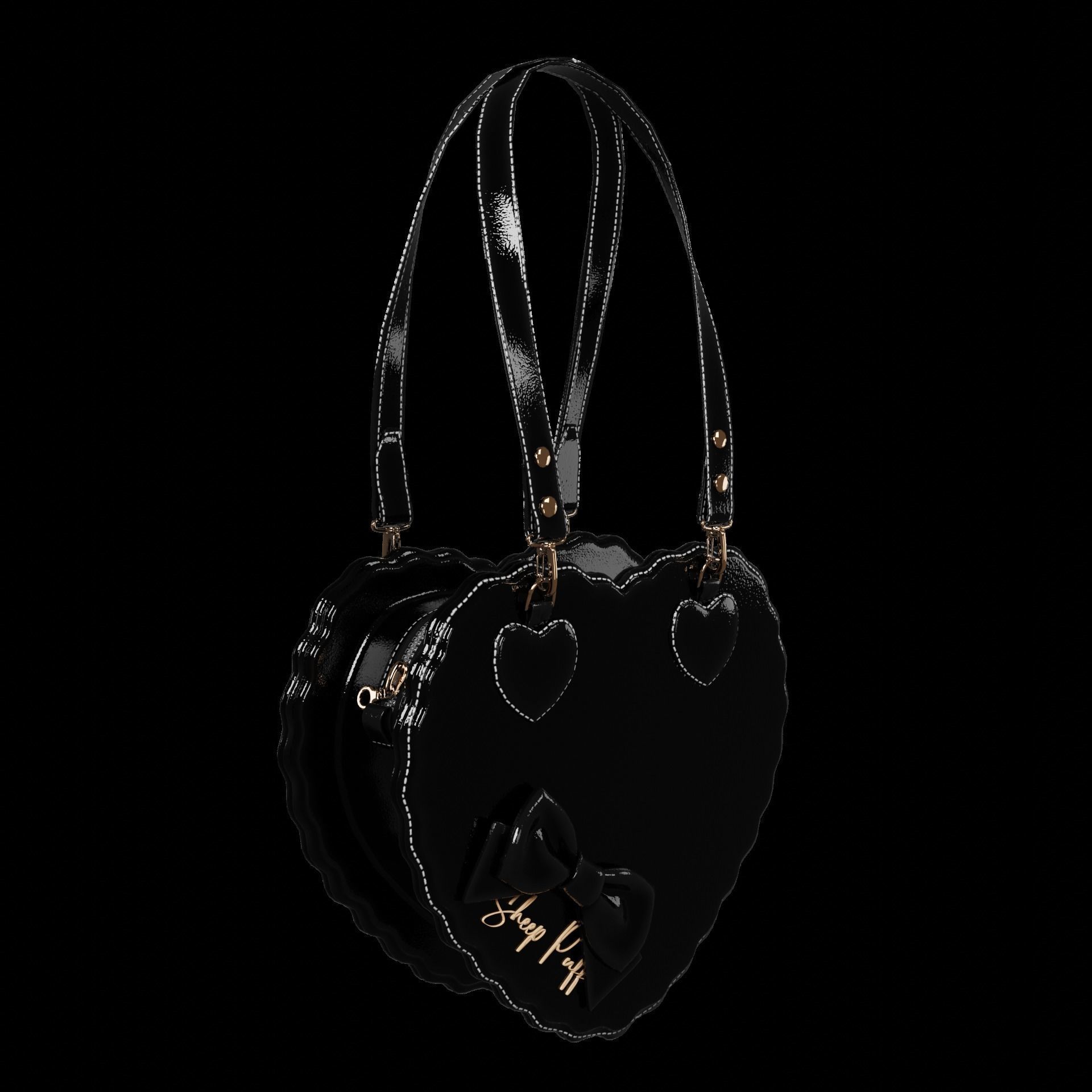 Heart bags 3D Model Collection_15