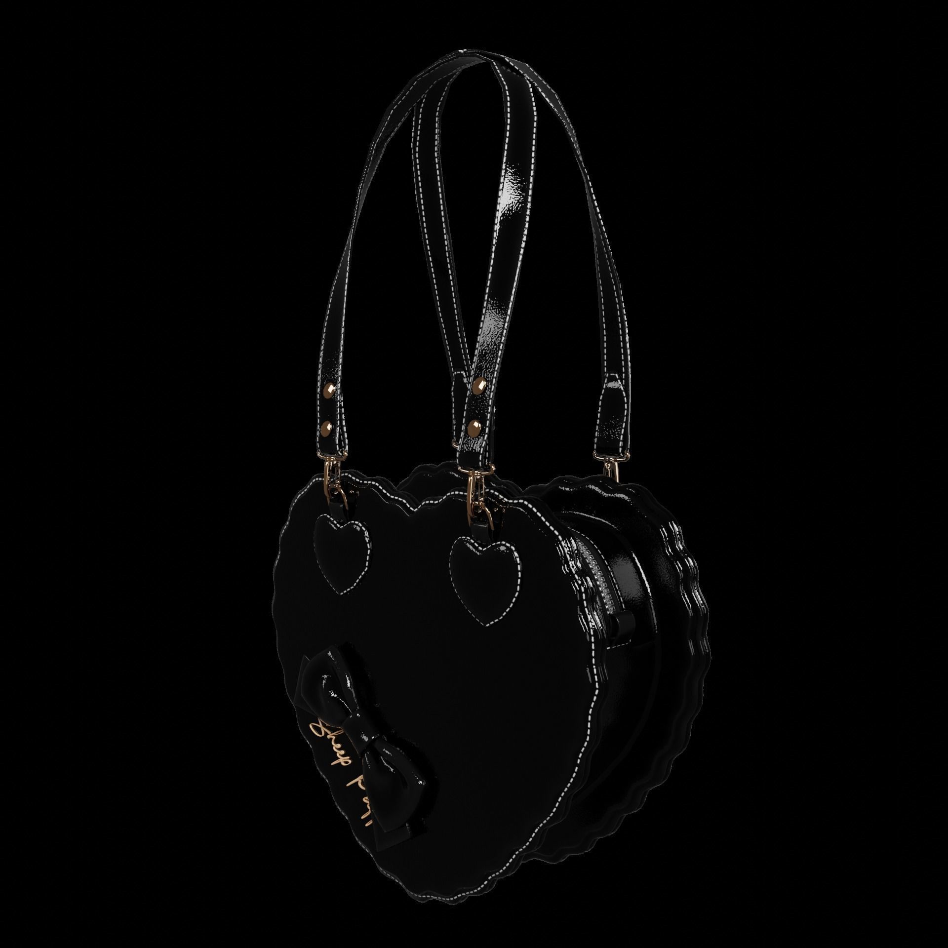 Heart bags 3D Model Collection_16