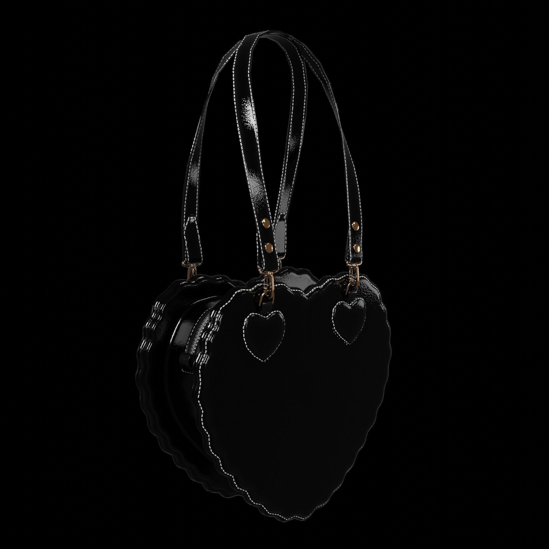 Heart bags 3D Model Collection_14
